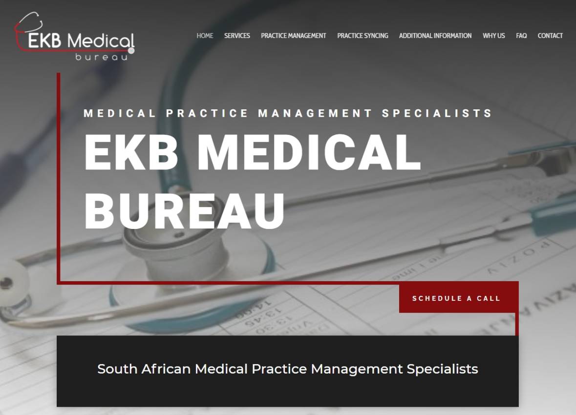 EKB Medical Bureau website designed by Vividly Grand